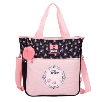 Geanta shopping cu compartiment laptop 36 cm Enso Daisy Geanta shopping cu compartiment laptop 36 cm Enso Daisy
