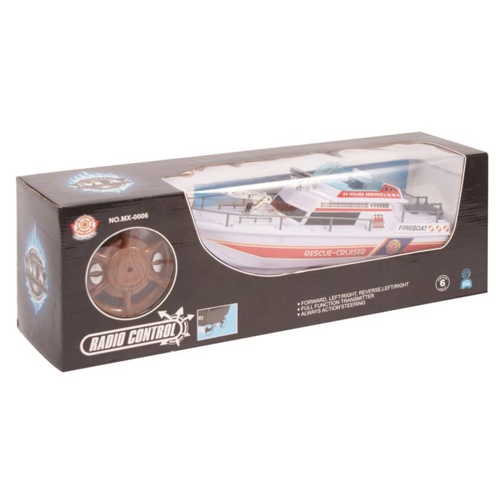 Távirányítós tűzoltó motorcsónak - 44 cm