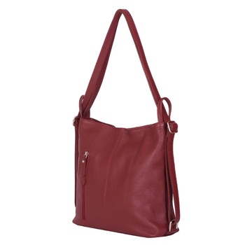 Geanta rucsac 2-in-1 din piele naturala Alesandra grena Geanta rucsac 2-in-1 din piele naturala Alesandra grena