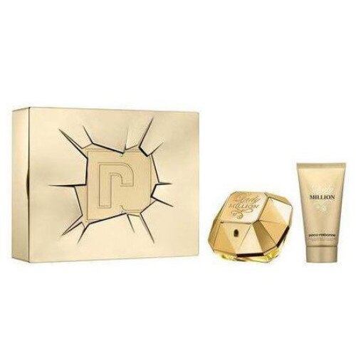 Set Paco Rabanne, Lady Million, Femei: Apa de Parfum, 50 ml + Lotiune de corp, 75 ml