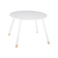 Masuta copii, din lemn, alba, inaltime 43 cm