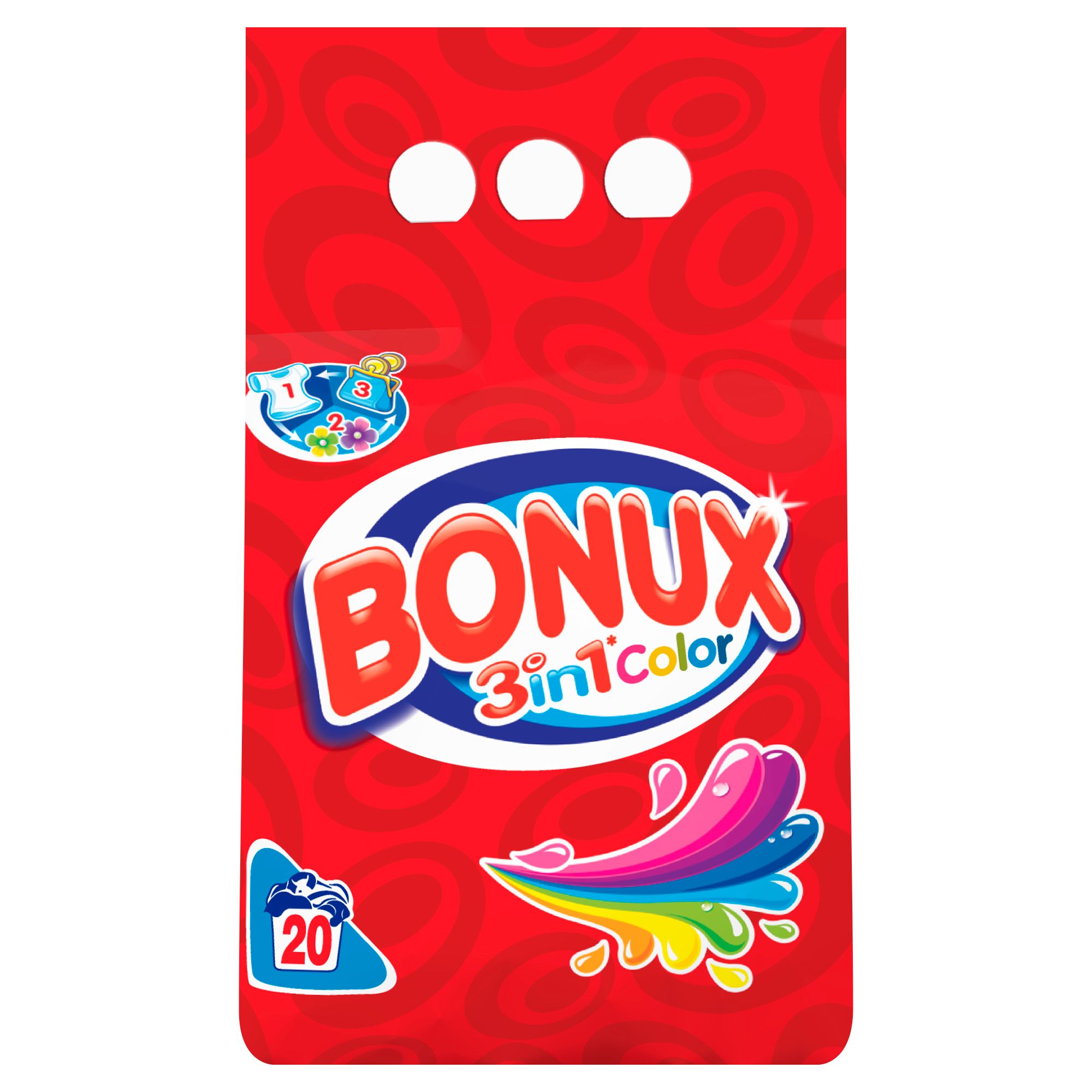 Detergent automat Bonux 3in1 Color, 2kg, 20 spalari