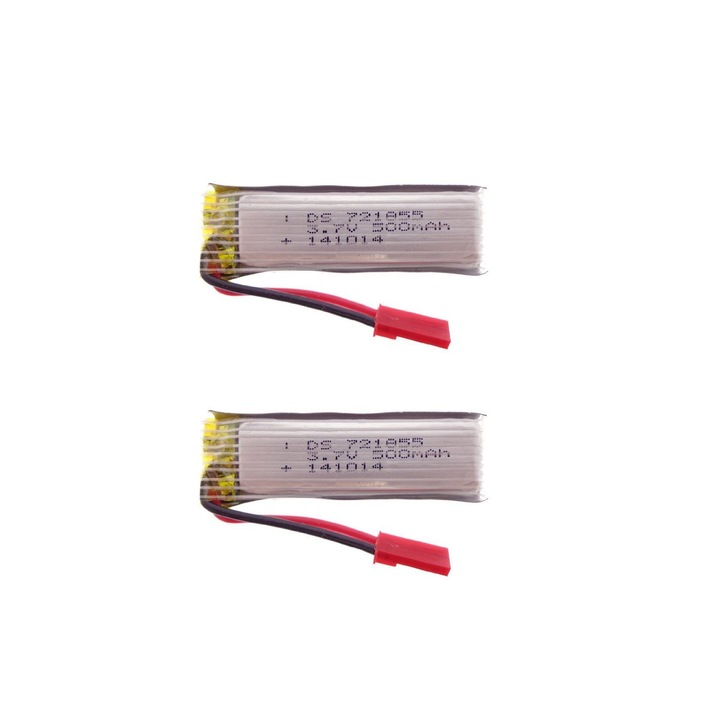 Baterie reincarcabila Lipo, 3,7 V 500 mAh, pentru Droni U417 U817C U817A U818A V979 V979 V979 V900 V929 V929 V212 V222, 2 buc