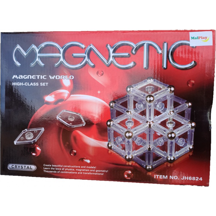 MalPlay Магнитен кристален конструктор 84 части