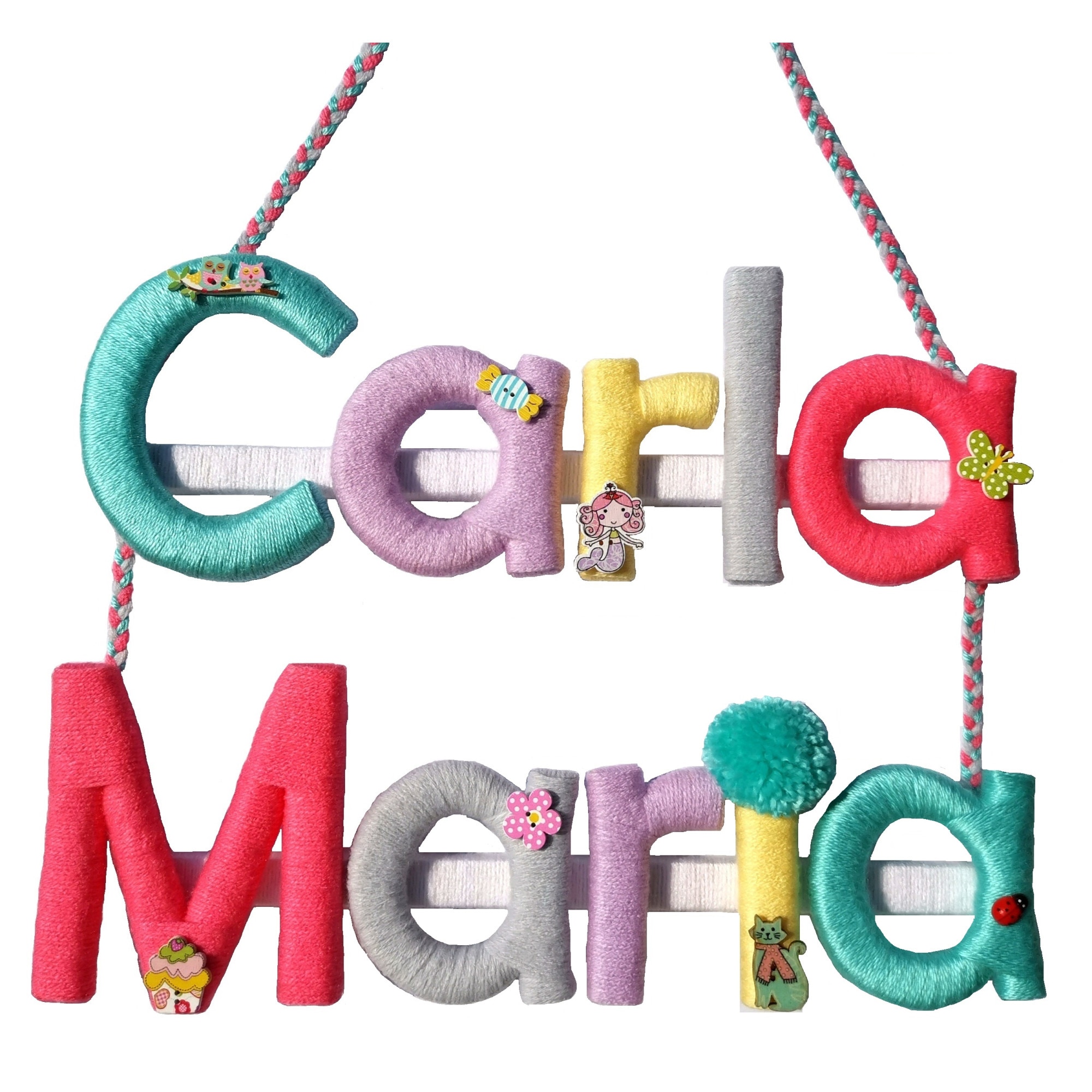 Nume personalizat multicolor 