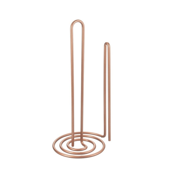 Suport rola sau prosop hartie pentru bucatarie ,vertical,finisaj cupru