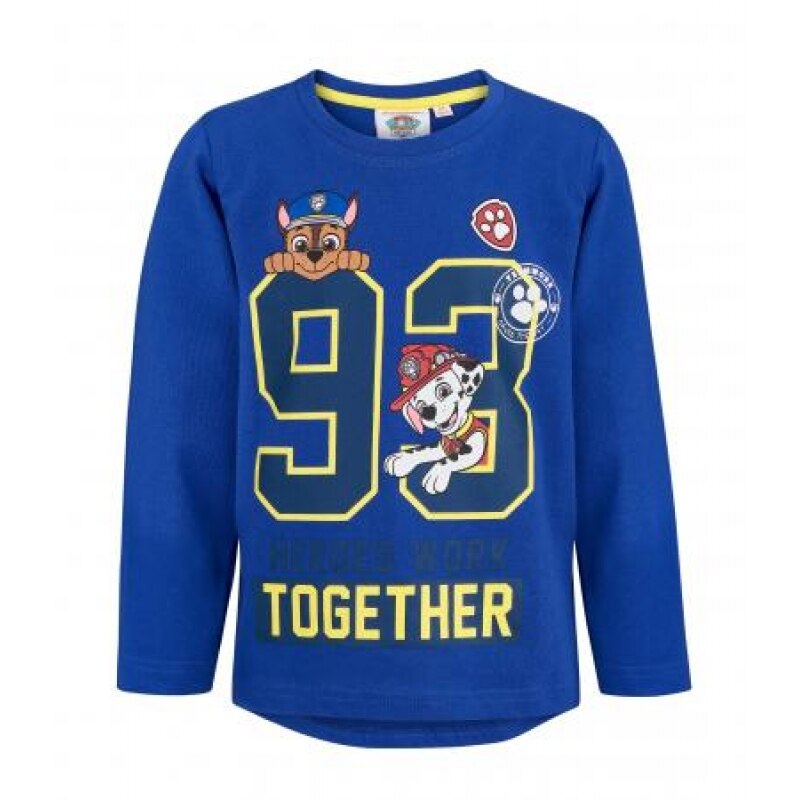 Bluza cu maneca lunga Patrula Catelusilor albastra, 4 ani, 104 cm