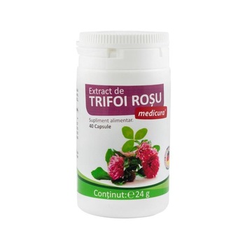 Supliment Extract de Trifoi Rosu 40cps Medicura Supliment Extract de Trifoi Rosu 40cps Medicura