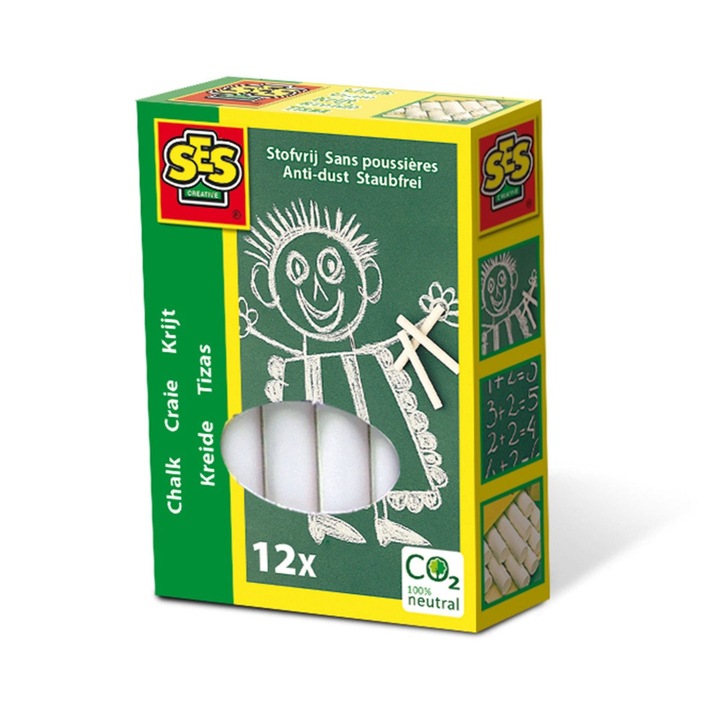 Creta alba 12 bucati Ses Creative