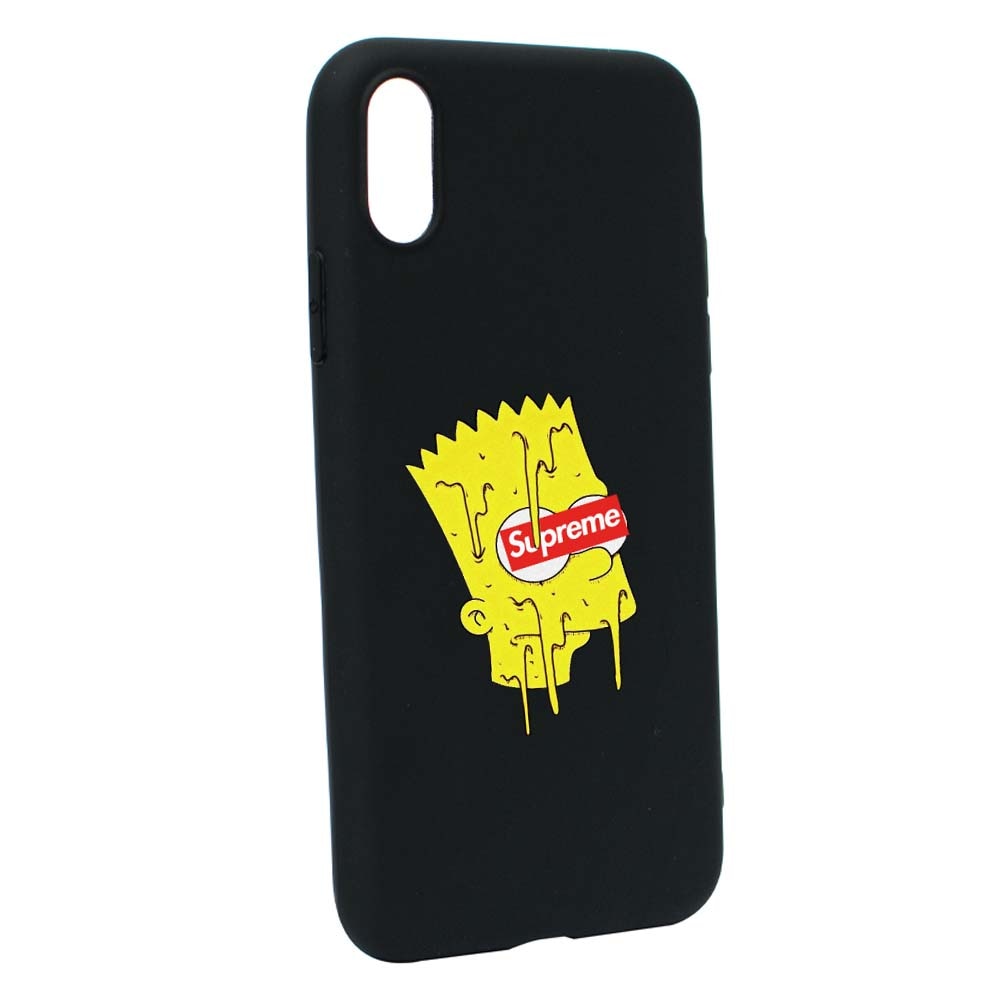 Husa de protectie Supreme, The Simpsons pentru Apple iPhone XS / X, rezistenta la uzura, anti-alunecare, din silicon Premium, B267