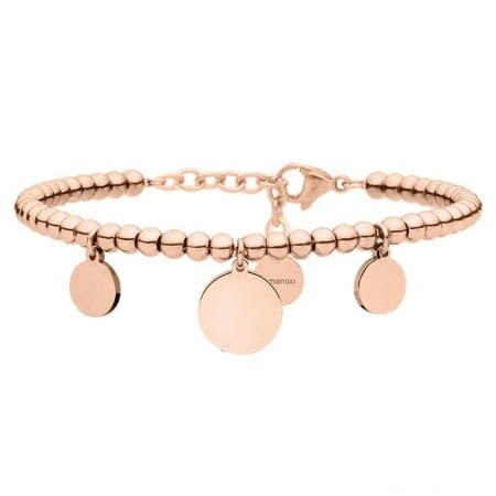 Bratara Manoki BA639R, dama, Rose Gold, inox, lungime 19,5 cm, reglabila