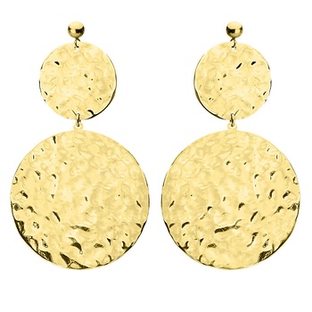 Cercei Manoki KA146G, dama, inox, auriu, lungime 7cm Cercei Manoki KA146G, dama, inox, auriu, lungime 7cm