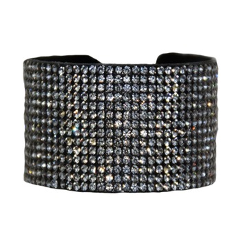Bratara trendy, model elegant cu latime de 3,5 cm si cristale incolore,D&J Exclussive,negru Bratara trendy, model elegant cu latime de 3,5 cm si cristale incolore,D&J Exclussive,negru