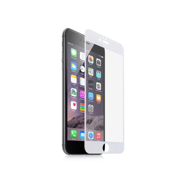 Folie sticla Apple iPhone 6 Plus Complet alba