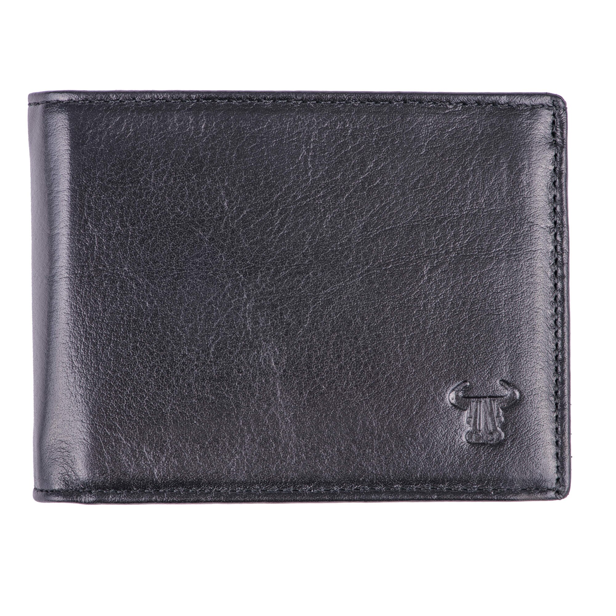 Portofel piele barbati, Toro Nero, Flipborne black