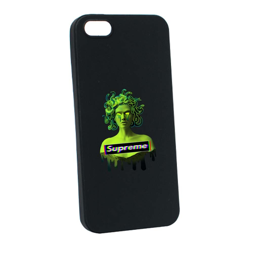 Husa de protectie Supreme, Medusa pentru Apple iPhone SE / 5S / 5, rezistenta la uzura, anti-alunecare, din silicon Premium, B268