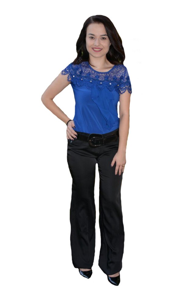 Pantalon vintage, buzunare apretate,D&J Exclussive, Negru