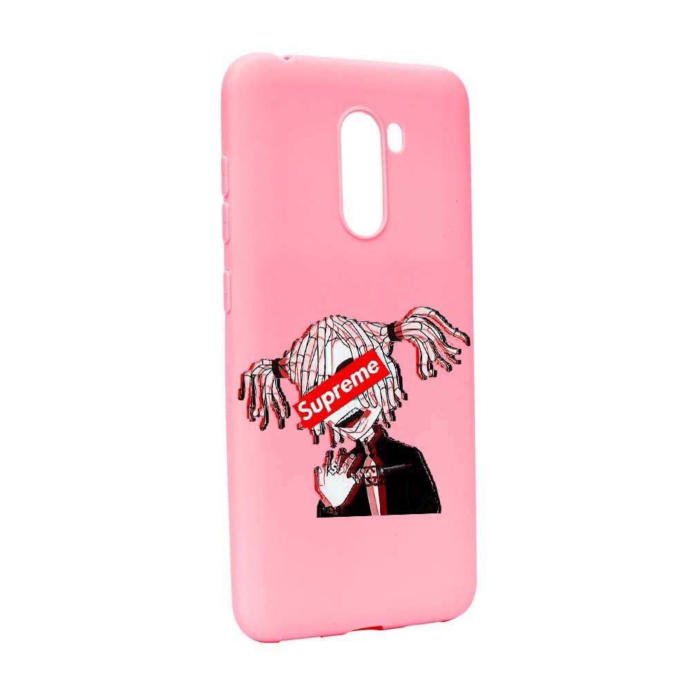 Husa de protectie Supreme, Pink Girl pentru Xiaomi PocoPhone F1, rezistenta la uzura, anti-alunecare, din silicon Premium, P269