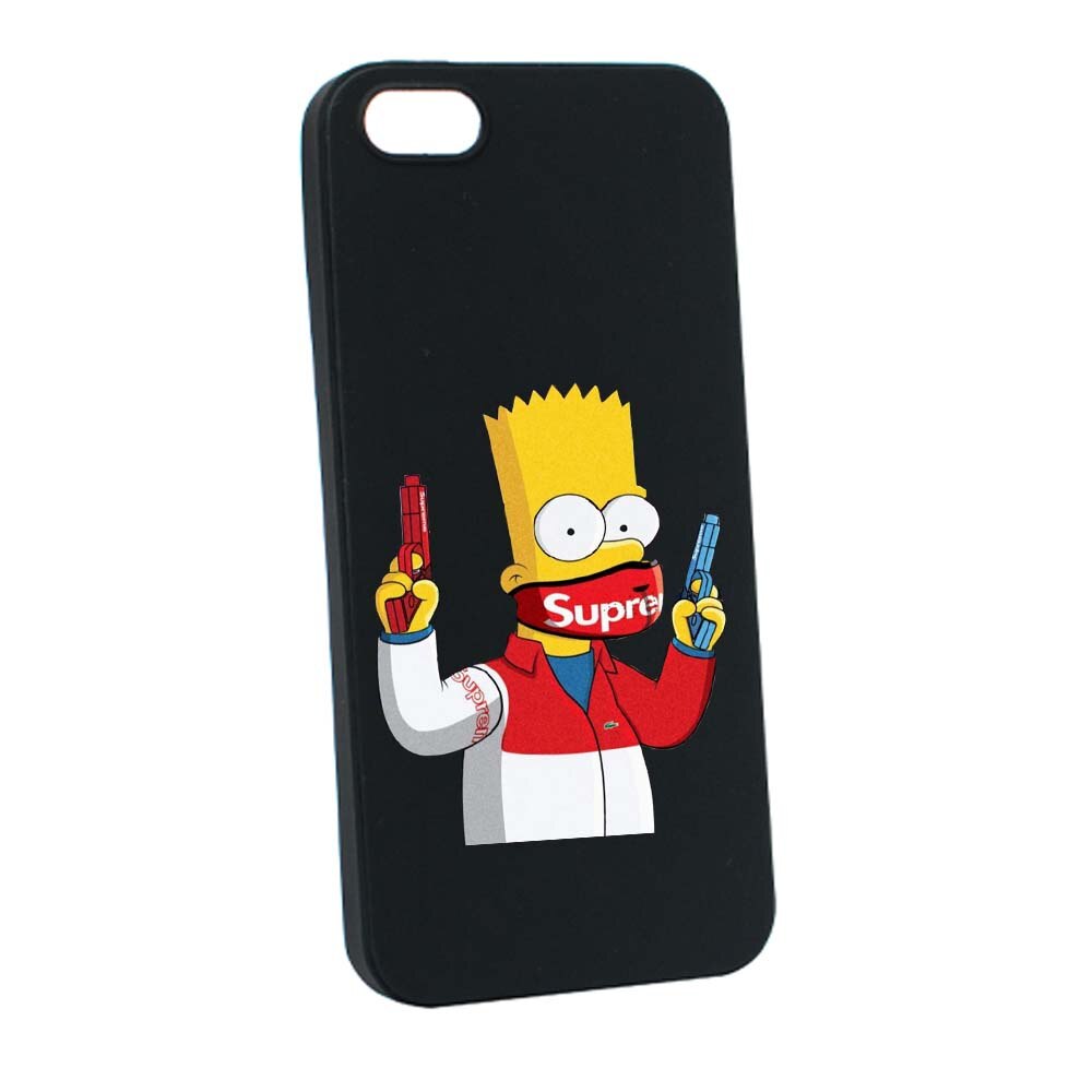 Husa de protectie Supreme, The Simpsons pentru Apple iPhone SE / 5S / 5, rezistenta la uzura, anti-alunecare, din silicon Premium, B270