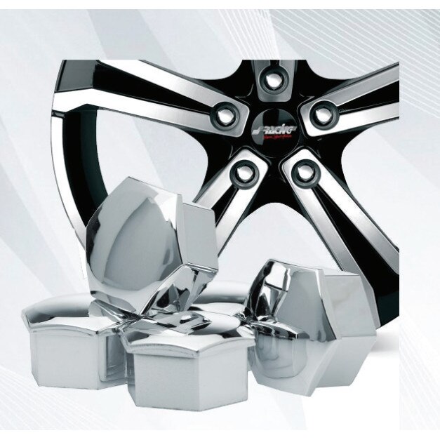 Set capace design cromate, marca Simoni Racing, pentru prezoane/piulite, cod CBC/21.