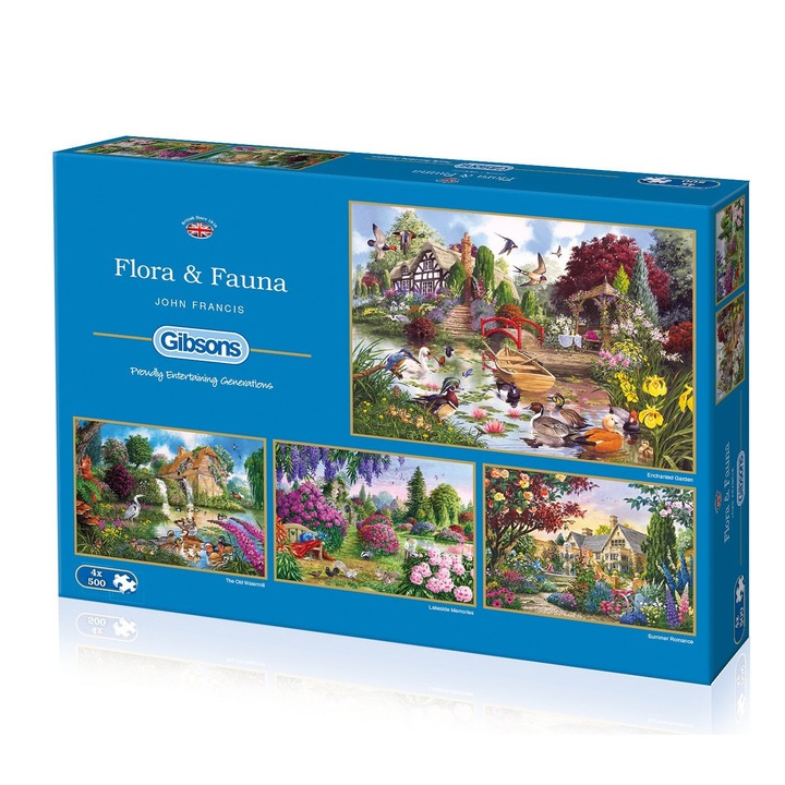 Gibsons 4x500 db-os puzzle - Flora and Fauna (5025)