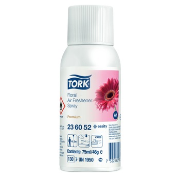 Odorizant aer tip spray Tork 236052, gama Premium, 75 ml, miros floral Odorizant aer tip spray Tork 236052, gama Premium, 75 ml, miros floral