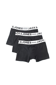 Jack & Jones - Боксерки с лого на талията, 3 чифта, Черен