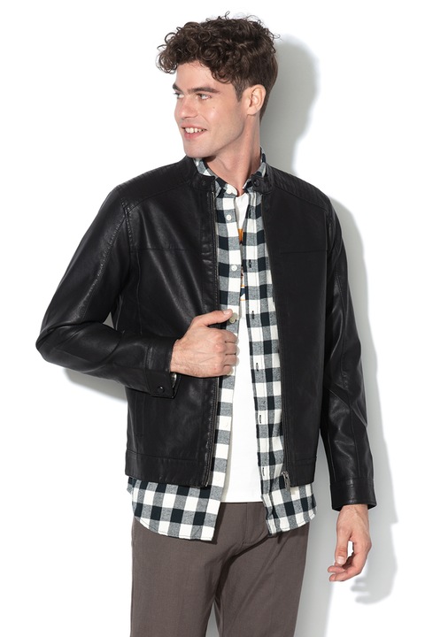 Only & Sons, Jacheta de piele ecologica Mike, Negru