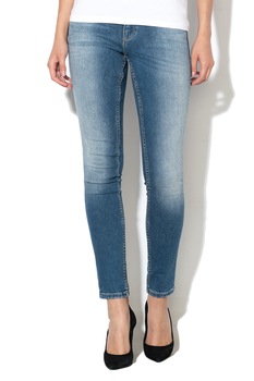 Only, Blugi skinny cu aspect decolorat Carmen, Bleu, W25-L32 Only, Blugi skinny cu aspect decolorat Carmen, Bleu, W25-L32