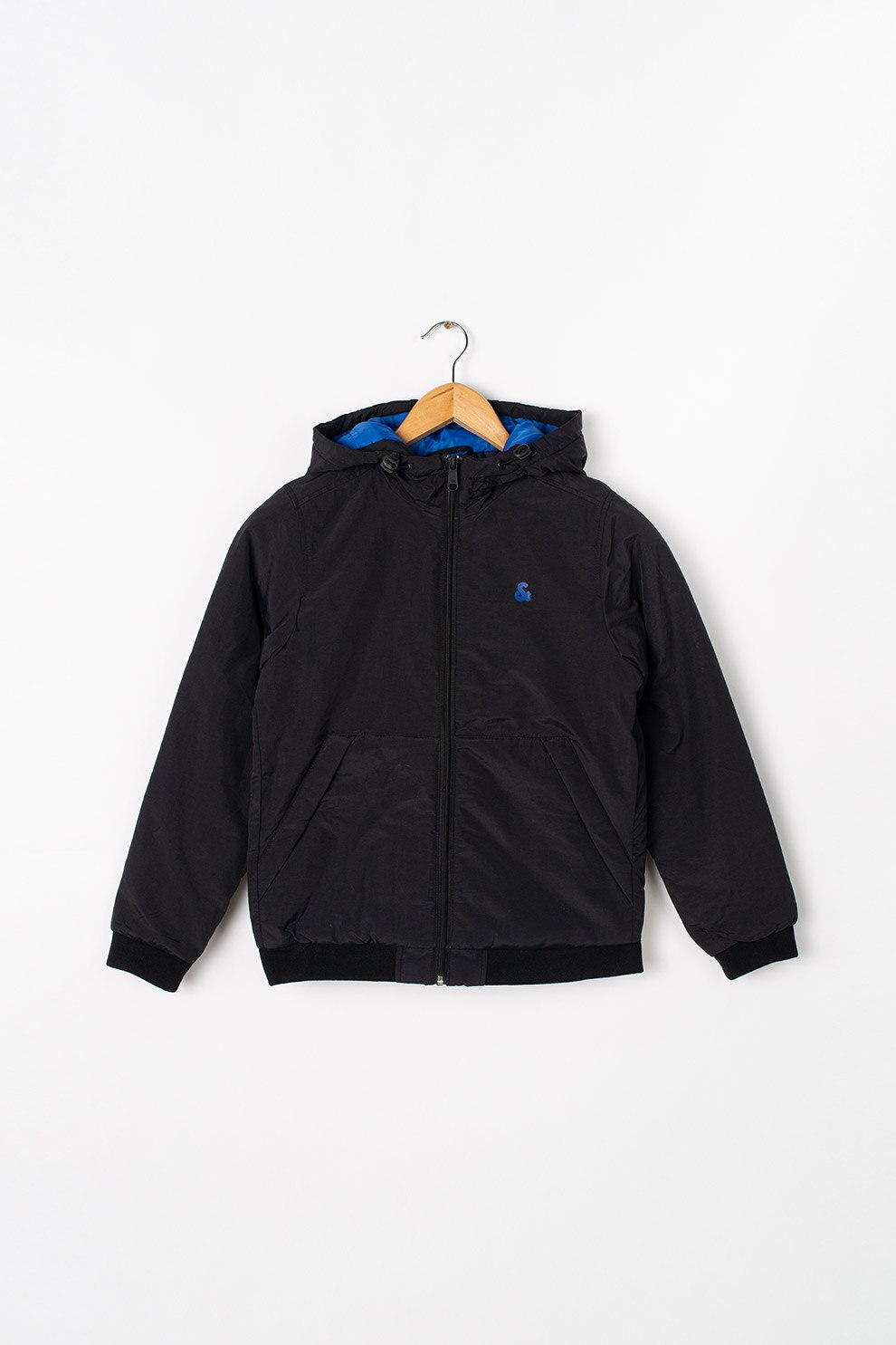 Jack&Jones, Raston kapucnis télikabát, Fekete, 152 CM Jack&Jones, Austin vízálló kapucnis dzseki, Sötétkék, 152 CM