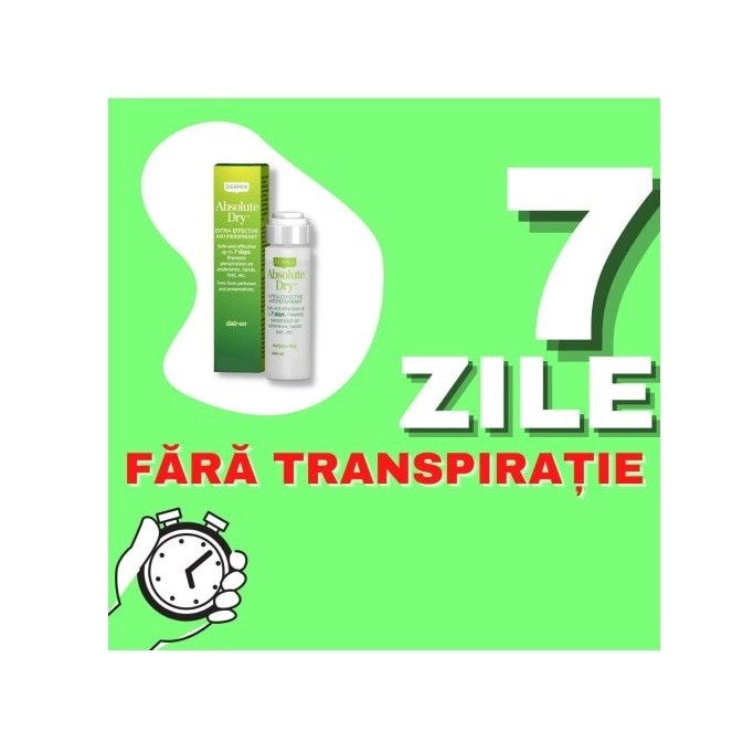 Antiperspirant Absolute Dry, Dermix, 7 days effect, 35 ml eMAG.ro