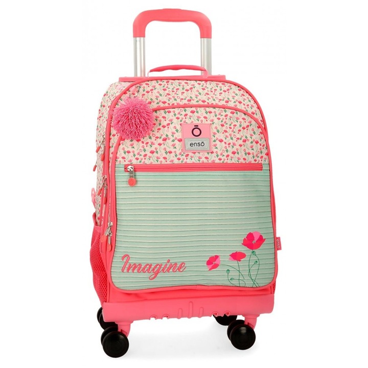 Troler / Rucsac convertibil 4 roti 2 compartimente 44 cm Enso Imagine