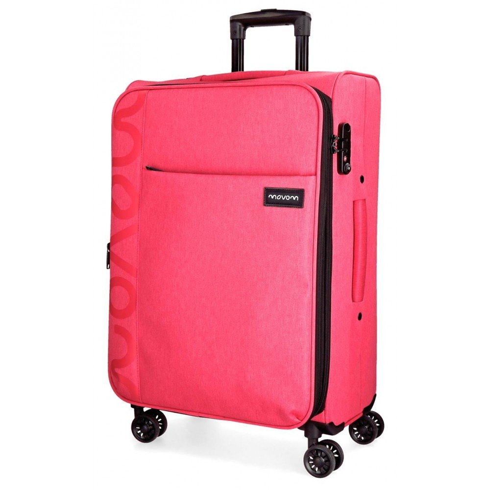Troler soft 76 cm 4 roti Movom Oslo roz