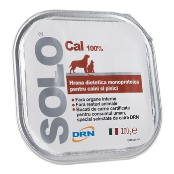 Hrana pentru caini, Solo, conserva monoproteica, carne de cal 100 g Hrana pentru caini, Solo, conserva monoproteica, carne de cal 100 g