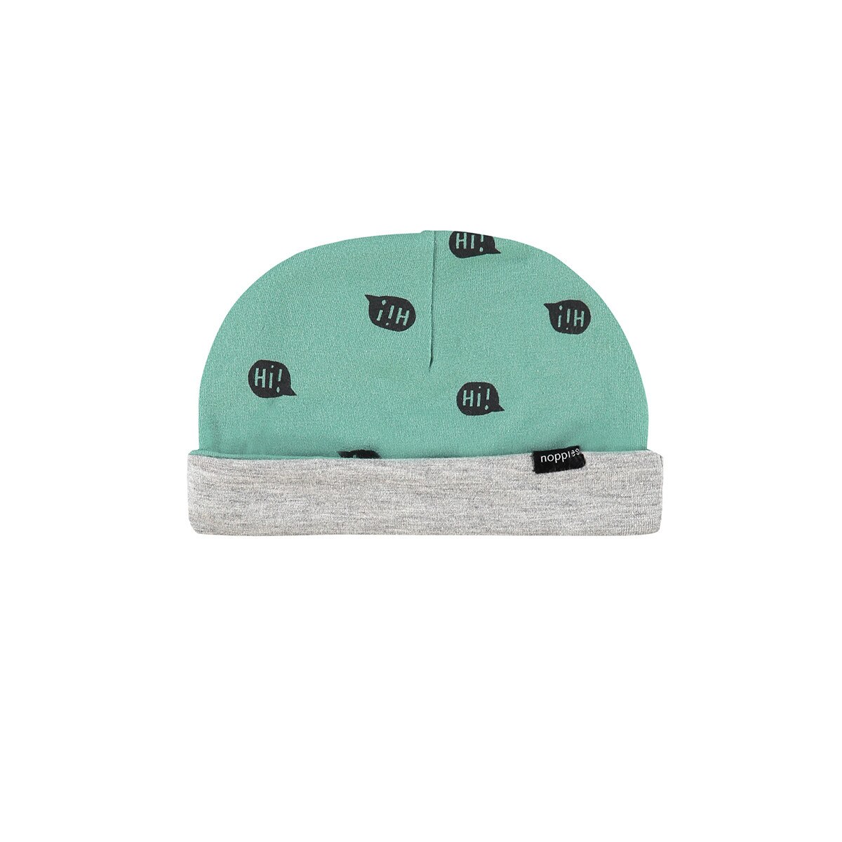 Caciula bebe, Noppies, cu inscriptie, Pukalani, verde, 0-3 luni