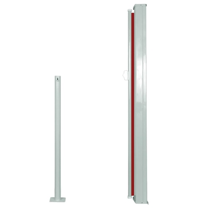 Copertina laterala retractabila vidaXL, rosu, 120x300 cm, 4.67 kg