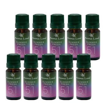 Set 10 uleiuri aromoterapie Aroma Land, 10 ml, Summer Fresh Set 10 uleiuri aromoterapie Aroma Land, 10 ml, Summer Fresh