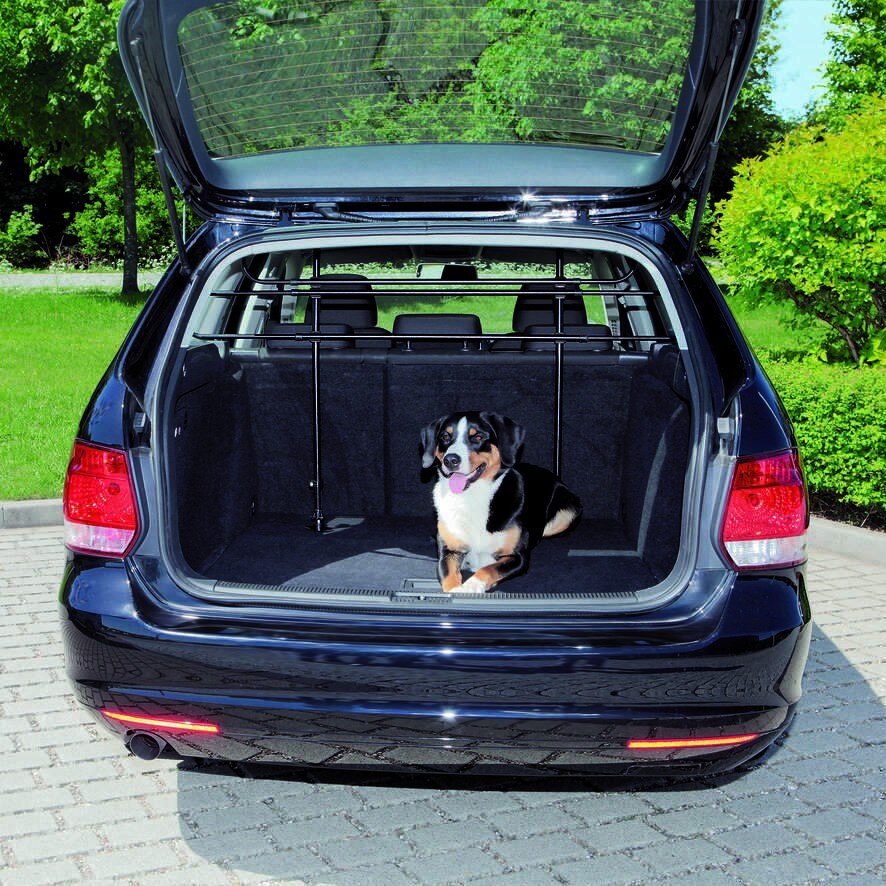 Rastrelliera Per Cani Auto Eurocatch, Regolabile 85-140 Cm, Altezza 30 Cm, Rete Metallica Per Separare Sedile E Bagagliaio