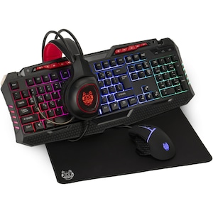 critic Cosmic Melbourne Kit Gaming A+ HL1, 4 in 1,Tastatura, Mouse, Casti, Mousepad - eMAG.ro