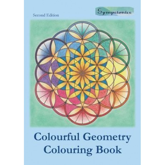 Colourful Geometry Colouring Book: Relaxing Colouring with Coloured Outlines, Sympsionics Design (Author)