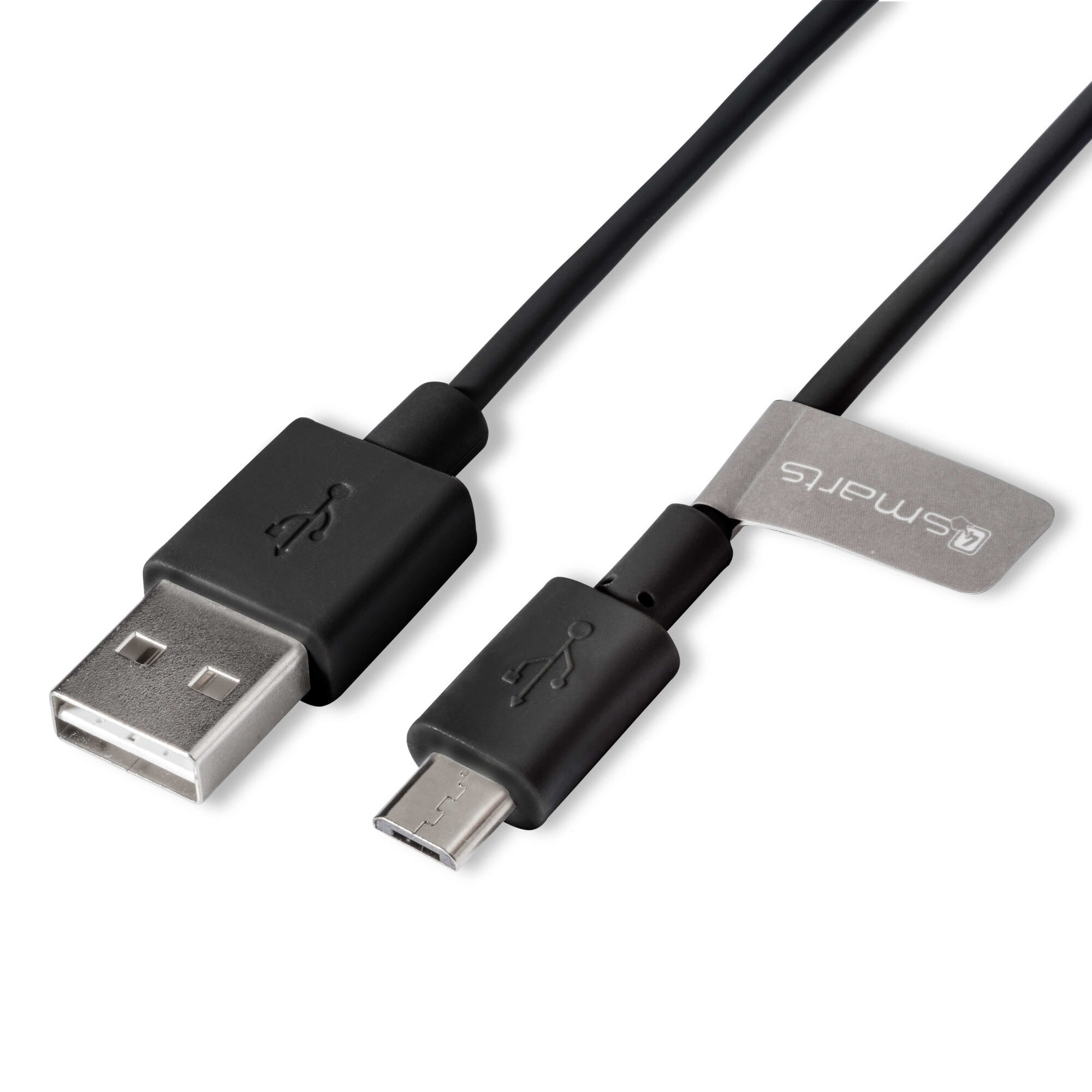 Cablu microUSB 4smats BasicCord, pentru dispozitive cu port MicroUSB, 100 cm, negru