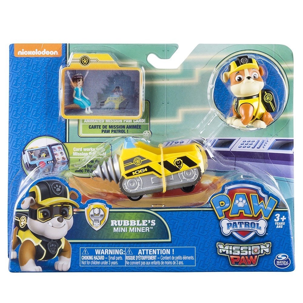 Figurina Paw Patrol - Minivehiculul lui Rubble