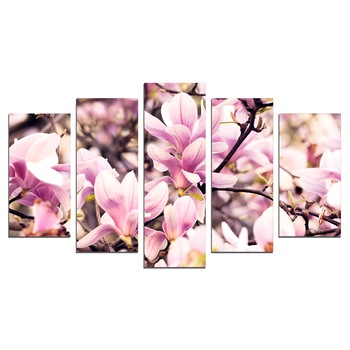Set Tablouri Multicanvas 5 Piese, Magnolie,158х90 cm Set Tablouri Multicanvas 5 Piese, Magnolie,158х90 cm