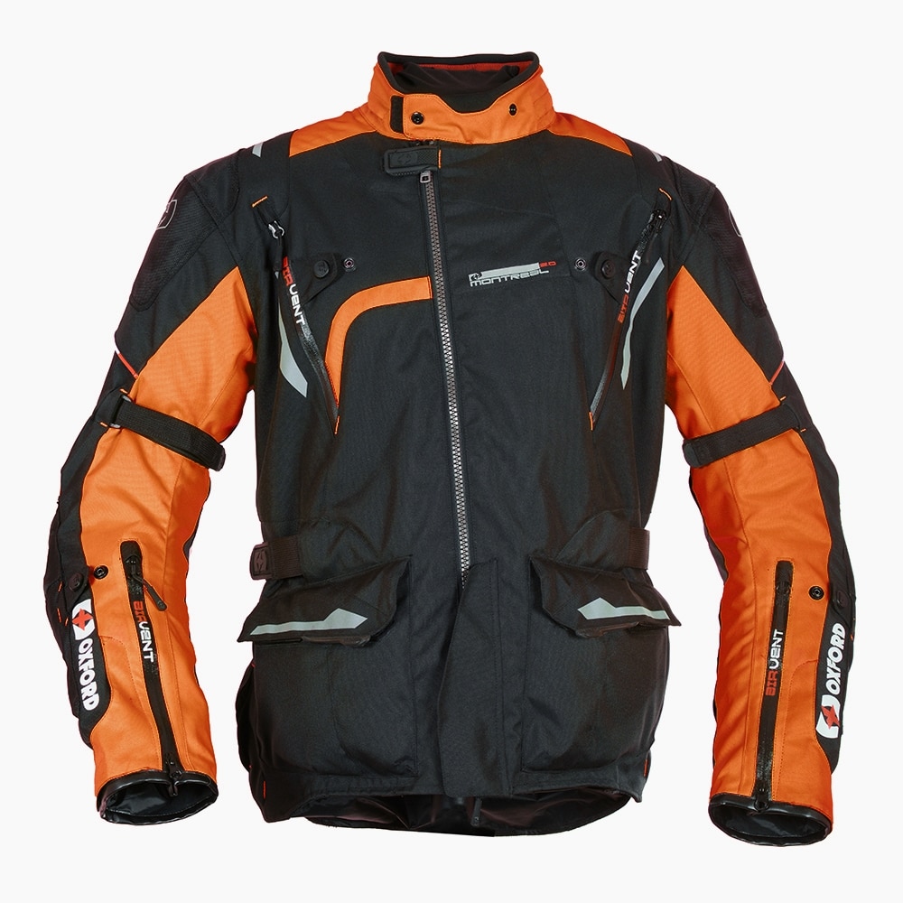 モッチ Geaca moto OXFORD Montreal 2.0 Men Jacket black/orange M/40 - eMAG.ro