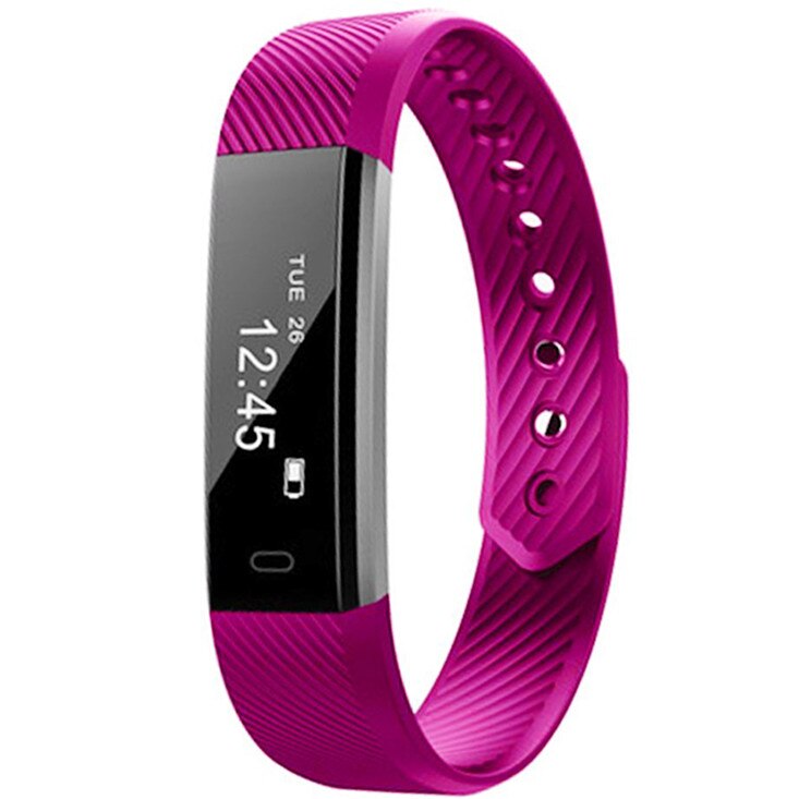 Bratara Fitness iUni ID115i Plus, Display OLED, Monitorizare puls, Bluetooth, Pedometru, Notificari, Android si iOS, Mov