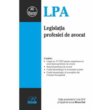 Legislatia Profesiei De Avocat Mircea Dub Emag Ro