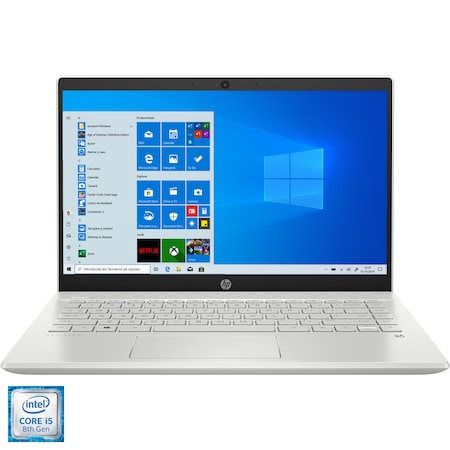 Laptop ultraportabil HP Pavilion 14-ce2002nq cu procesor Intel® Core™ i5-8265U pana la 3.9 GHz, 14", HD, 8GB, 512GB SSD M.2, Intel® UHD Graphics 620, Windows 10 Home, Ceramic White