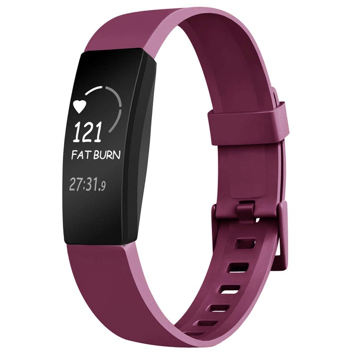 Curea Bratara Edman pentru Fitbit Inspire, marimea L, Mov