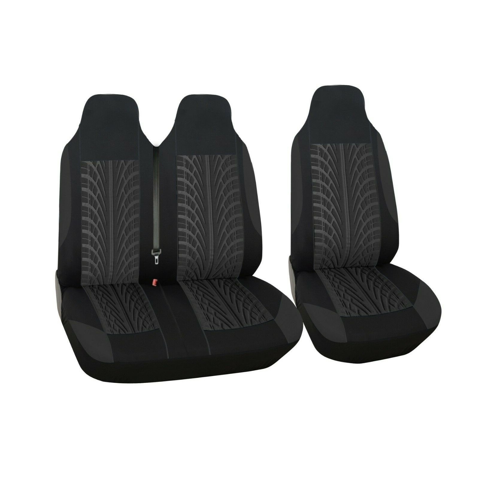 Set 2+1 Huse Scaune Flexzon Auto VAN Textil Negru