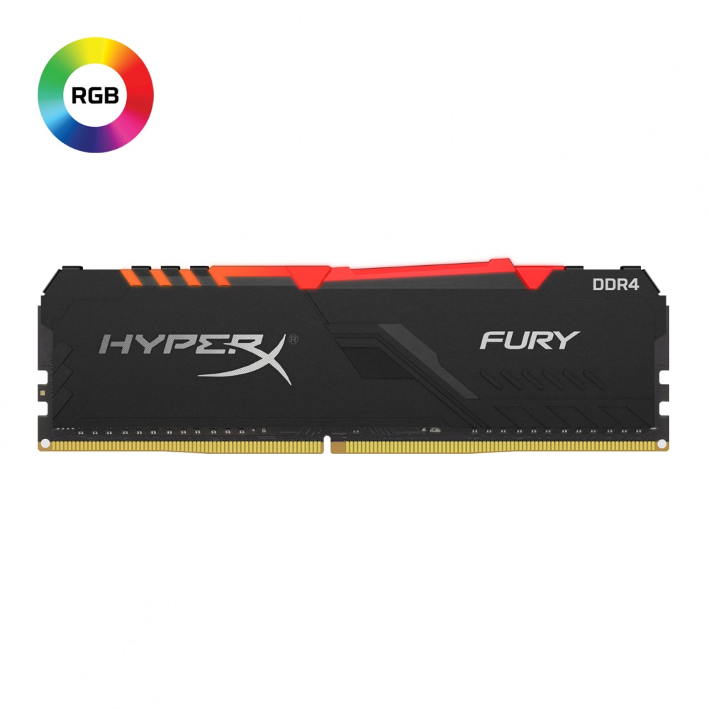 Memorie Kingston HyperX Fury RGB 16GB, DDR4, 3200MHz, CL16, Dual